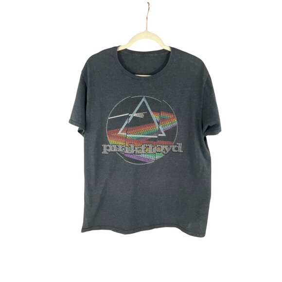 Vintage Pink Floyd Dark Side Of The Moon Graphic T-Shirt Short Sleeve Gray - Picture 1 of 6